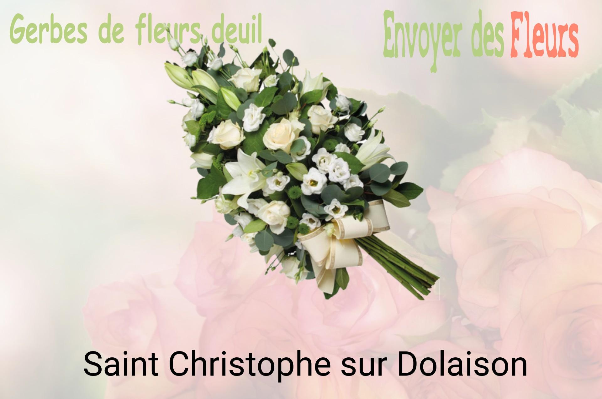 Gerbe de fleurs de deuil livrée à Saint-Christophe-sur-Dolaison